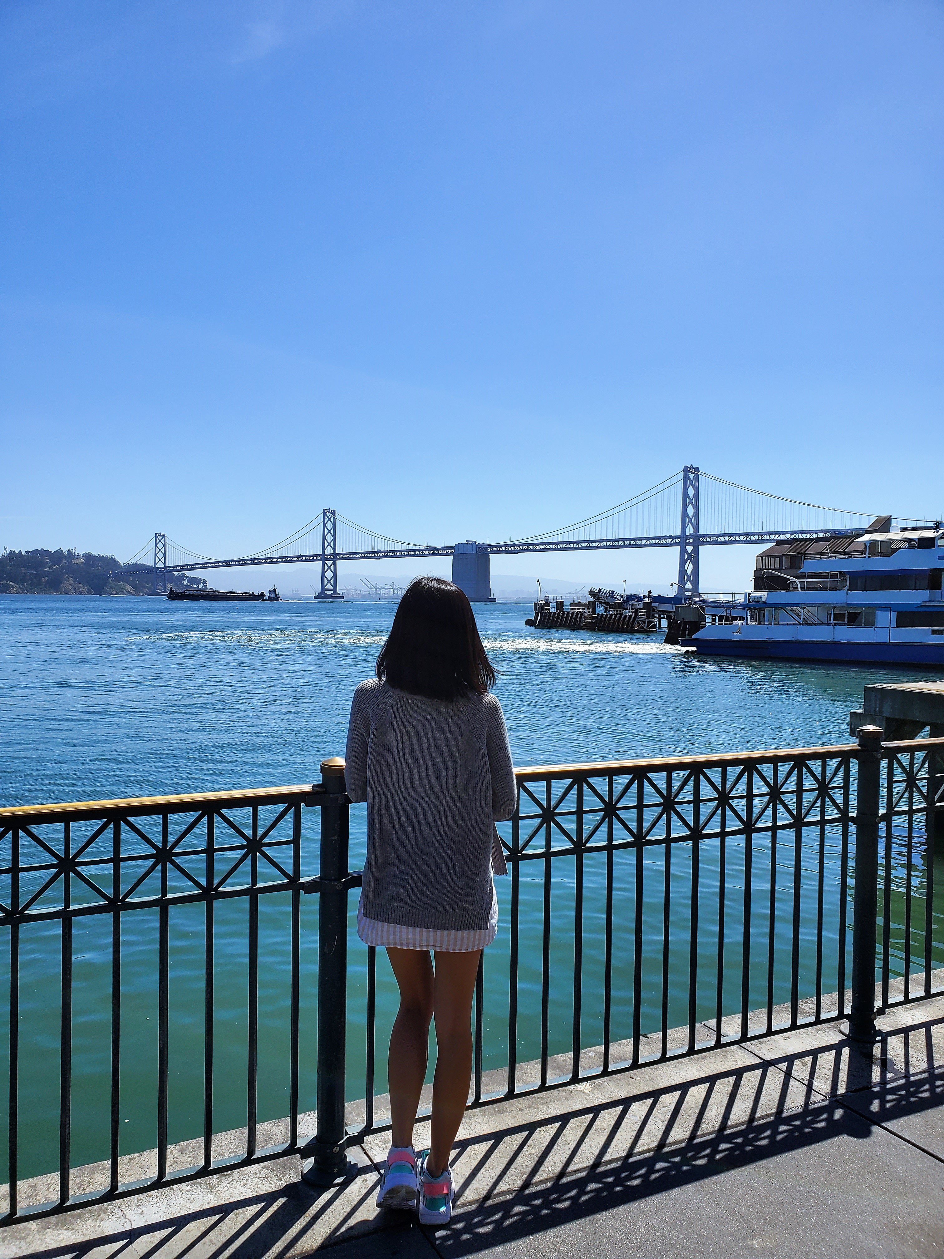 View of the Oakland-San Francisco bridge