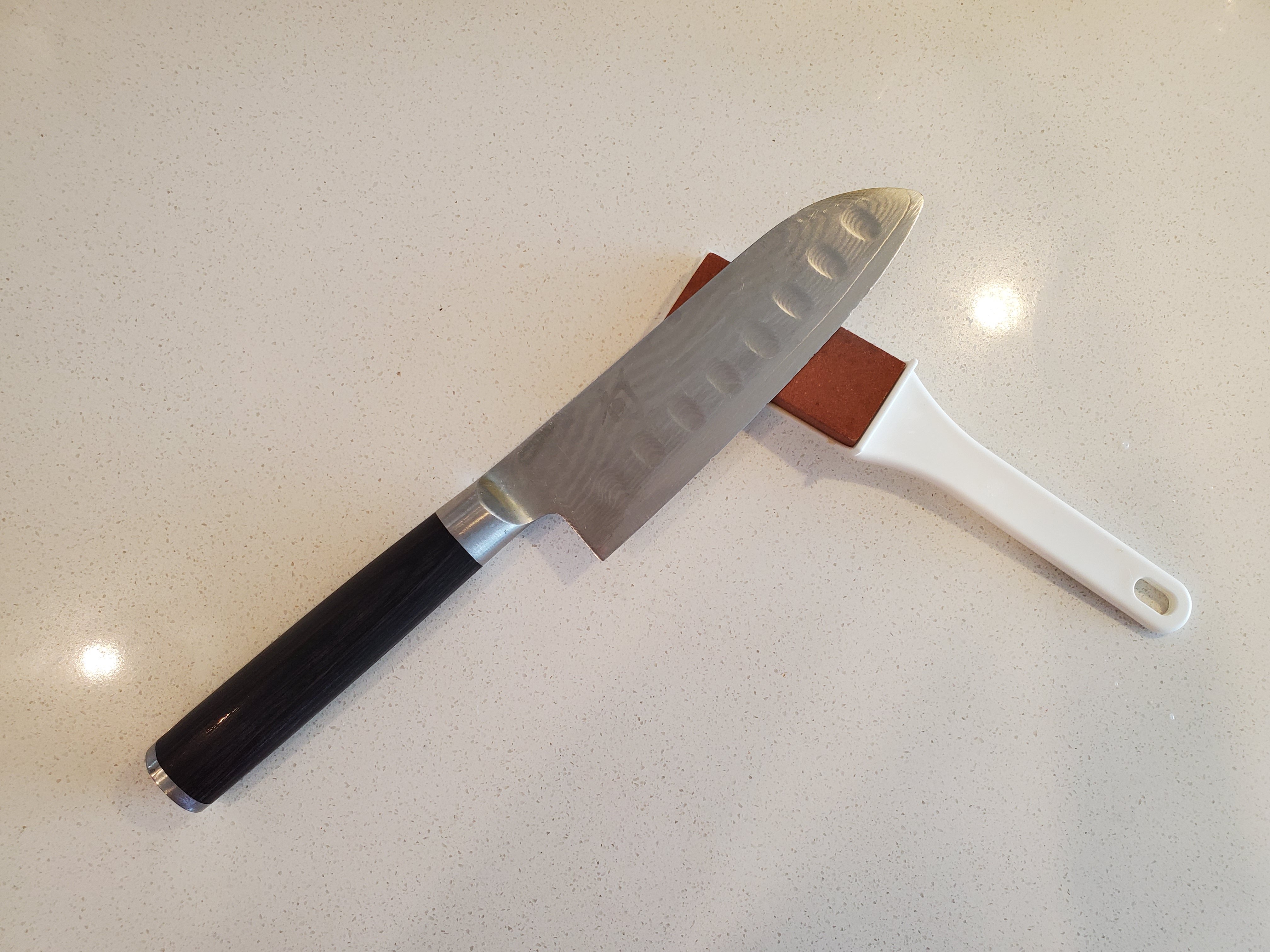 Knife Sharpener with Shun knife